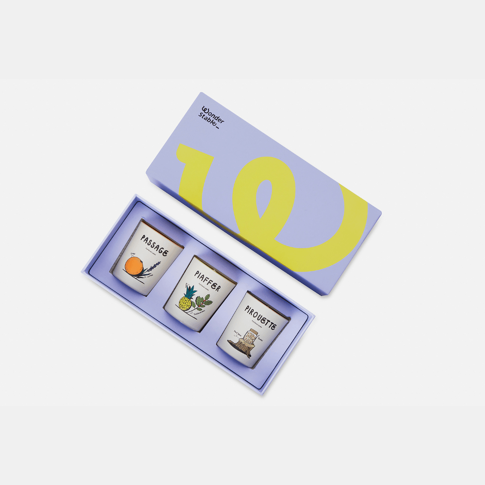 DRESSAGE - Coffret de 3 bougies aromatiques - 70g x 3 - Wonder Stable