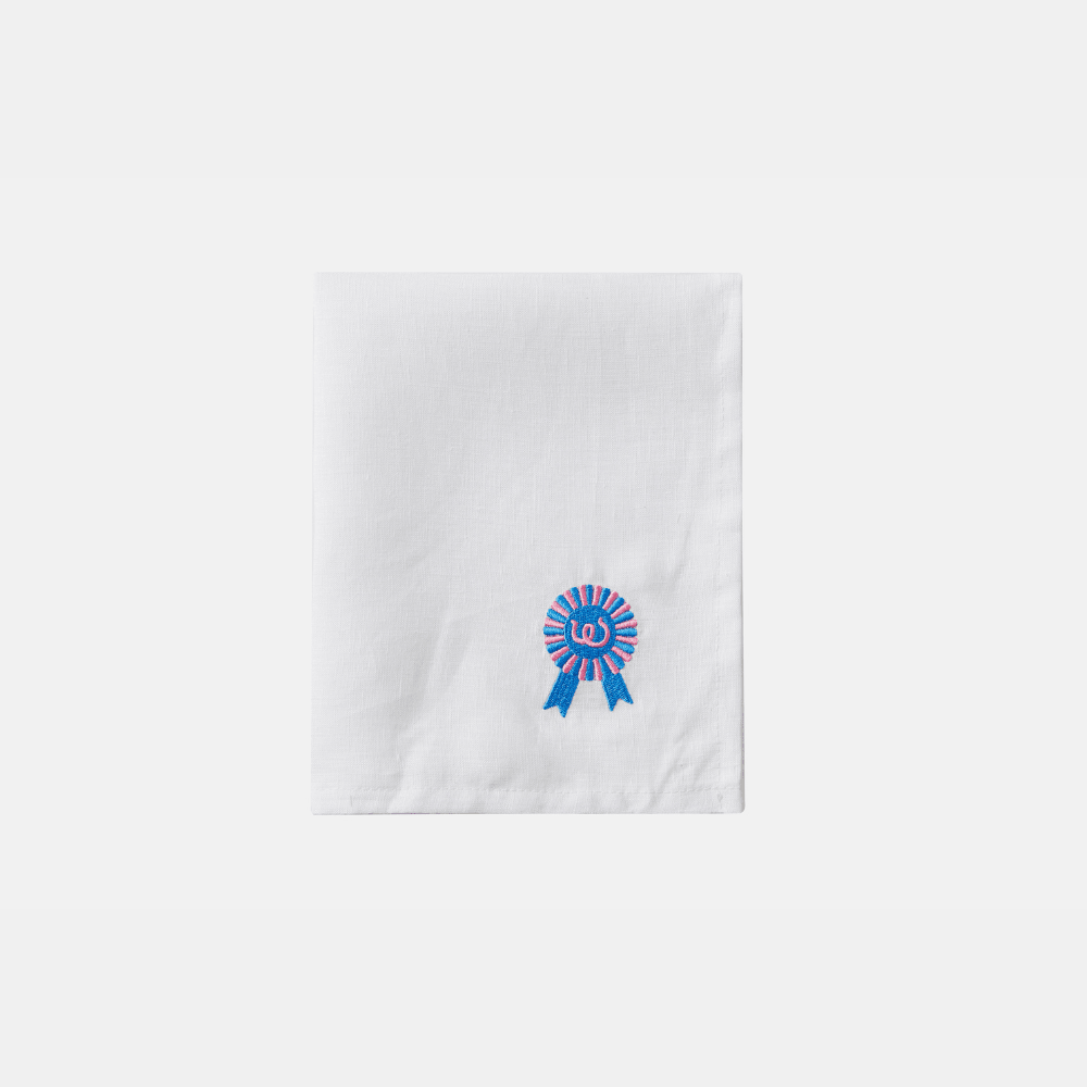 Serviette de table en lin - lot de 4 motifs brodés - Wonder Stable