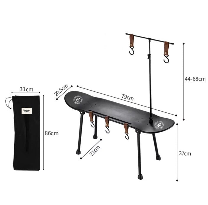 Table d'extérieur skateboard
